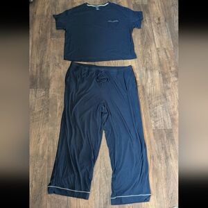 Navy Blue and White Pajama/Lounge Wear Set Women's Plus Size 3x Comfortable